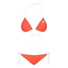 Womens Two Piece Bikini Set in Red, Halter Neck Triangle Padded Cup Bathing Suit. Stylish Swimsuit Swimwear Womens Two Piece Bikini Set in Red, Halter Neck Triangle Padded Cup Bathing Suit. Stylish Swimsuit Swimwear