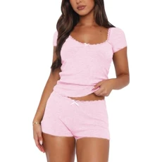 Women's Two Piece Lounge Wear Set Ladies Loungewear Pajamas Co Ord Set Shirt Top + Shorts Y2k Aesthetic Clothes Summer Outfit UK (B - Pink, L) Women's Two Piece Lounge Wear Set Ladies Loungewear Pajamas Co Ord Set Shirt Top + Shorts Y2k Aesthetic Clothes Summer Outfit UK (B - Pink, L)