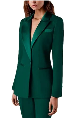 Women's Two Piece Office Lady Suit Slim Fit Blazer Pants Business Suit Set Casual Wear Outfit Prom S