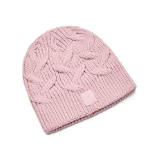 Women's Ua Halftime Cable Knit Beanie, Prime Pink, Standard Size Women's Ua Halftime Cable Knit Beanie, Prime Pink, Standard Size