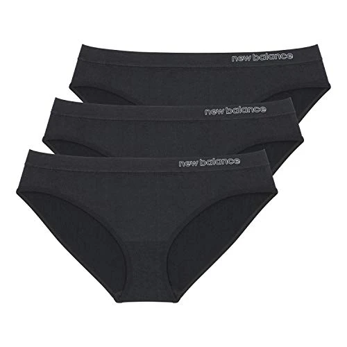Women's Ultra Comfort Performance Seamless Bikini Style Underpants (3 Pack), Black/Black/Black, Medium