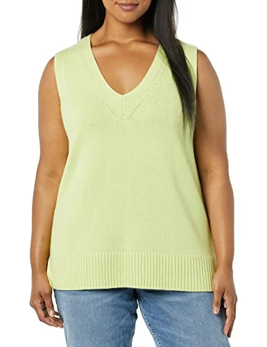 Women's Ultra-Soft Sweater Vest (Previously Daily Ritual), Bright Olive Green, XXL