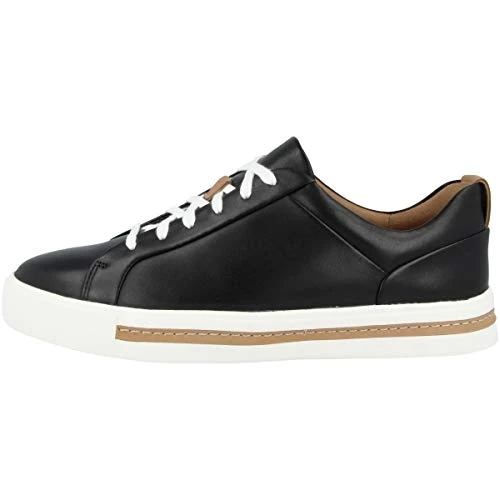 Womens Un Maui Lace Low-Top Sneakers, Black Leather, 5 UK