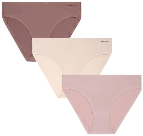 Women's Underwear - 3 Pack Bikini Briefs (S-XL), Cream/Rose Smoke/Antler, M