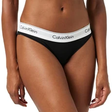 Women's Underwear - Bikini Brief - Modern Cotton - Medium Rise Waist - Signature Waistband Elastic - Black - S