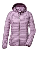 Women's Uyaka AOP Quilted Jacket with Removable Zip Hood, Purple Pink, UK 18 Women's Uyaka AOP Quilted Jacket with Removable Zip Hood, Purple Pink, UK 18