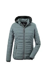 Women's Uyaka Quilted Jacket, Casual Functional Jacket in Down Look with Zip-Off Hood, Aqua-Dark, 40 EU Women's Uyaka Quilted Jacket, Casual Functional Jacket in Down Look with Zip-Off Hood, Aqua-Dark, 40 EU