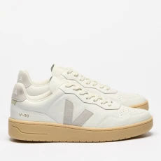 Womens V Bastille Leather Trainers - White