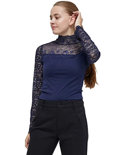 Women's Vanessa Blouse Long Sleeve 527 Black Iris XL