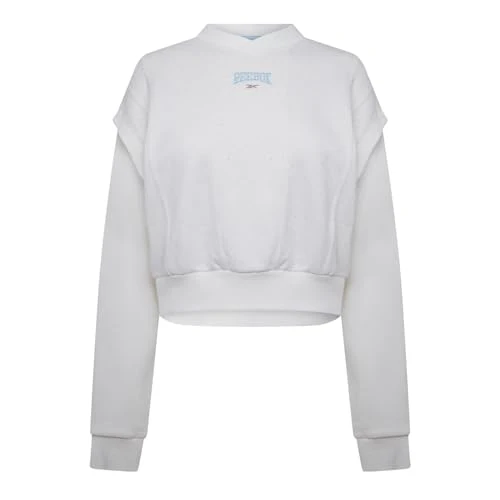 Womens Varsty Crew Sweater Chalk L