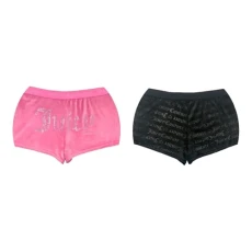 Women's Velvet Fleece Pajama Shorts - 2 Pack, Pink/Black, L Women's Velvet Fleece Pajama Shorts - 2 Pack, Pink/Black, L