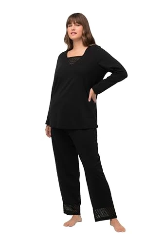 Women's Velvet Pajamas Set, Black, 20