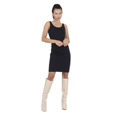 Women's Vest Midi Dress Sleeveless Striped Mini Bodycon Casual Tops Black XS Women's Vest Midi Dress Sleeveless Striped Mini Bodycon Casual Tops Black XS