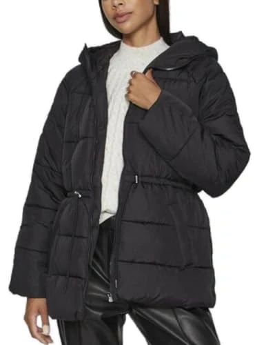 Women's Vileana Padded L/S Short Jacket-Noos Quilted, Black, 14