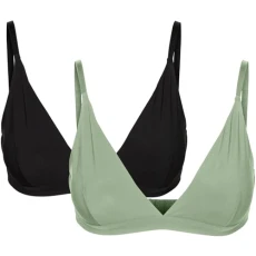 Women's Vmdikte Bra Top 2 Pack Bikini, Black/Pack: Black-reseda, L Women's Vmdikte Bra Top 2 Pack Bikini, Black/Pack: Black-reseda, L