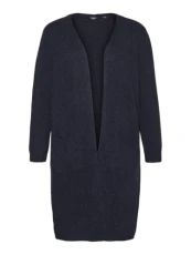 Women's VMDOFFY LS Long Open Cardi GA NOOS CUR Cardigan Sweater, Navy Blazer/Detail:W. Black Melange, 22-24 Plus Women's VMDOFFY LS Long Open Cardi GA NOOS CUR Cardigan Sweater, Navy Blazer/Detail:W. Black Melange, 22-24 Plus