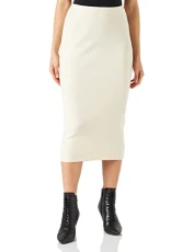 Women's Vmgold Pencil Skirt Ga Lead, Birch, S