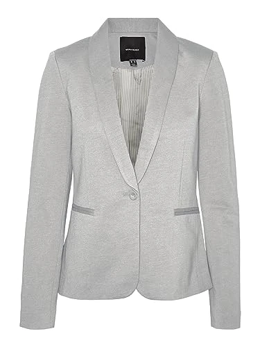 Women's Vmharukimo LS Classic Jersey Blazer Noos, Light Grey Mix, 6