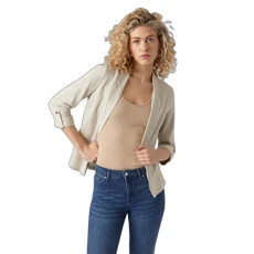 Women's Vmjesmilo 3/4 Loose Blazer WVN Ga Noos, Silver Lining, 10