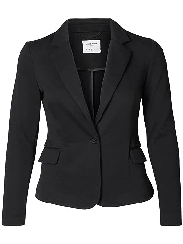 Women's Vmjulia Ls Blazer Dnm Noos, Black, 14