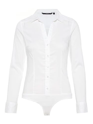 Women's VMLADY L/S G-String Shirt New NOOS Long Sleeve Top, Snow White, M