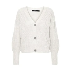 Women's Vmlea LS V-Neck Cuff Cardigan Noos Sweater, Cloud Dancer, XXL Women's Vmlea LS V-Neck Cuff Cardigan Noos Sweater, Cloud Dancer, XXL