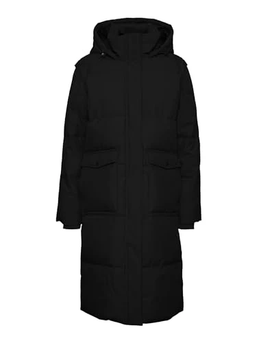 Women's Vmmadelyn Long Coat Noos Quilted, Black, XL