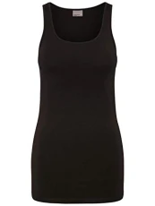 Women's Vmmaxi My Soft Long Tank Top Noos Vest, Black, 42 (Manufacturer Size: X arge)