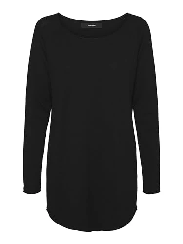 Womens Vmnellie Pullover Jumper Black L - Black (Black Black)