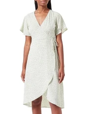 Women's Vmsaki SS Calf Wrap Dress Ga Noos, Reseda/AOP: Mini Henna Vic, L