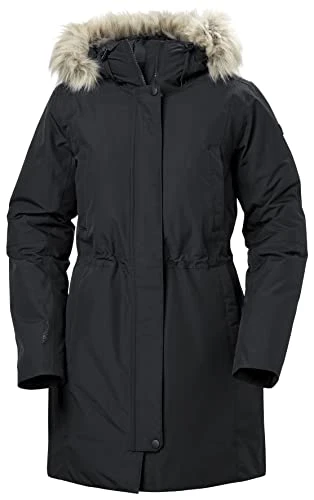 Women's W Senja Parka Coat, Black, M