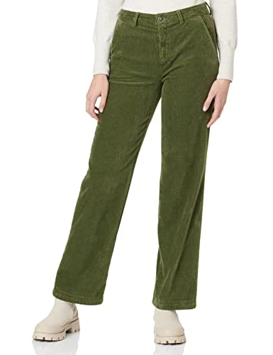 Women's W2092-44630 Casual Pants, Green, 8