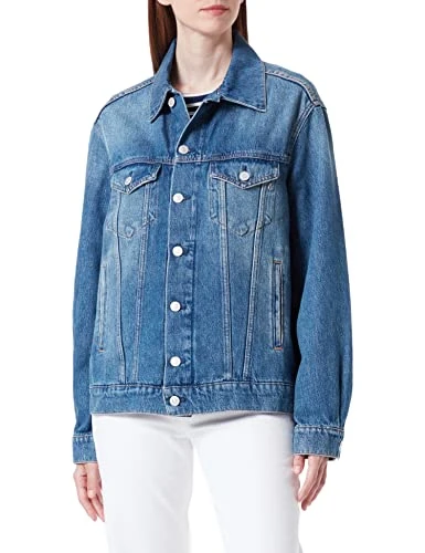 Women's W7748 Denim Jacket, 009 Medium Blue, L