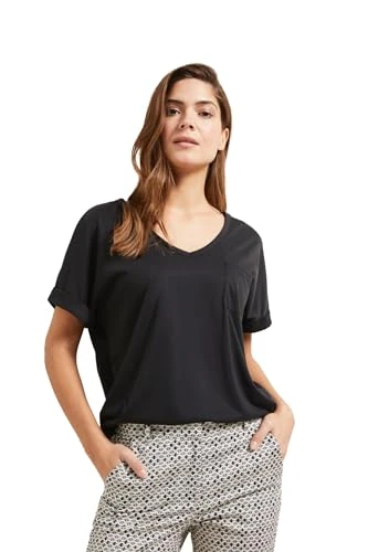 Women's W8532-44387 T-Shirt, Black-290, Large