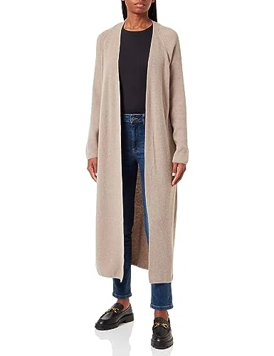 Women's W9616-52758 Cardigan Sweater, Taupe, L
