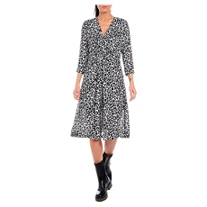 Women's W9680 Dress, 010 Natural White/Black, L Women's W9680 Dress, 010 Natural White/Black, L
