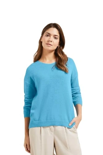 Women's W9811-53998 Pullover Crew Neck, Aqua-430, M