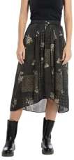 Women's W9869 All Over Printed Viscose Plain Skirt, Dark Brown/Cream 020, XXS Women's W9869 All Over Printed Viscose Plain Skirt, Dark Brown/Cream 020, XXS