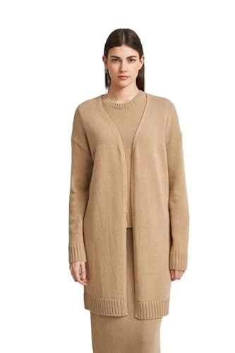 Women's W9897-5280 Cardigan Sweater, Brown-50, XL