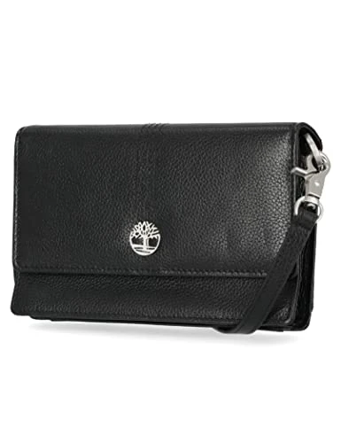 Women's Wallet RFID Leather Shoulder Bag, Black (Pebble), One Size UK