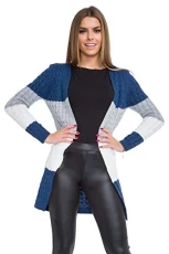 Womens Warm Warm Cardigan Long Sleeve with Belt Casual Sweater with Pockets WA83