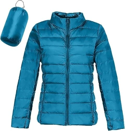 Women's Warm Waterproof Lightweight Jacket with Hood Windproof Winter Coat with Recycled Insulation 