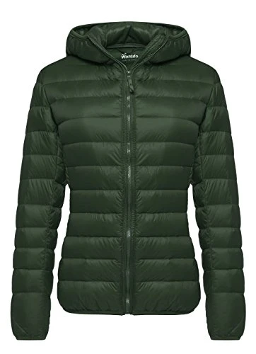 Women’s Warm Winter Packable Puffer Down Jacket Lightweight Quilted Padded Hooded Puffer Jacket Wi