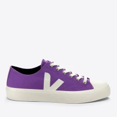 Womens Wata Vegan Low Top Canvas Trainers - UK - Purple