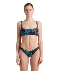 Womens Water Print Bikini Bralette Two Pieces, Animalier, L EU