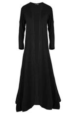 Womens Waterfall Long Sleeves Plain Floaty Open Front Oversized Baggy Draped Jacket Long Flared Maxi Cardigan Black Womens Waterfall Long Sleeves Plain Floaty Open Front Oversized Baggy Draped Jacket Long Flared Maxi Cardigan Black