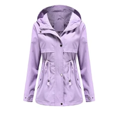 Womens Waterproof Jackets Zip Up Girls Raincoat Age 9 Short Black Canvas Look Rain Jacket Vest Blouses Shirts Valentine's Day 2022