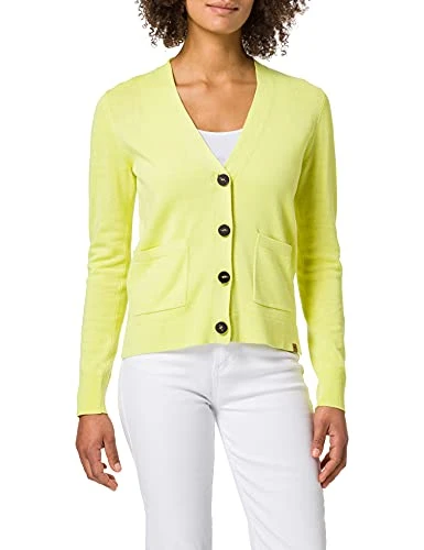Women's Wear 3095445K69 Cardigan Sweater, Lemon, XL