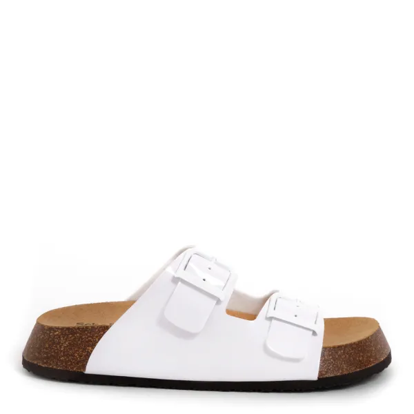 Womens White Noelle Flat Sandals - White