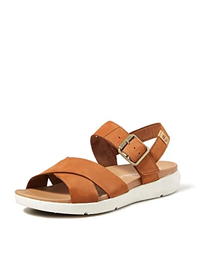 Women's Wilesport Leather Ankle Strap Sandals, Rust Nubuck, 4 UK